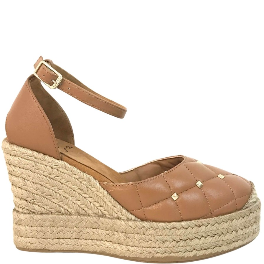 Unisa Unisa Cife Tan Leather Wedges Clearance