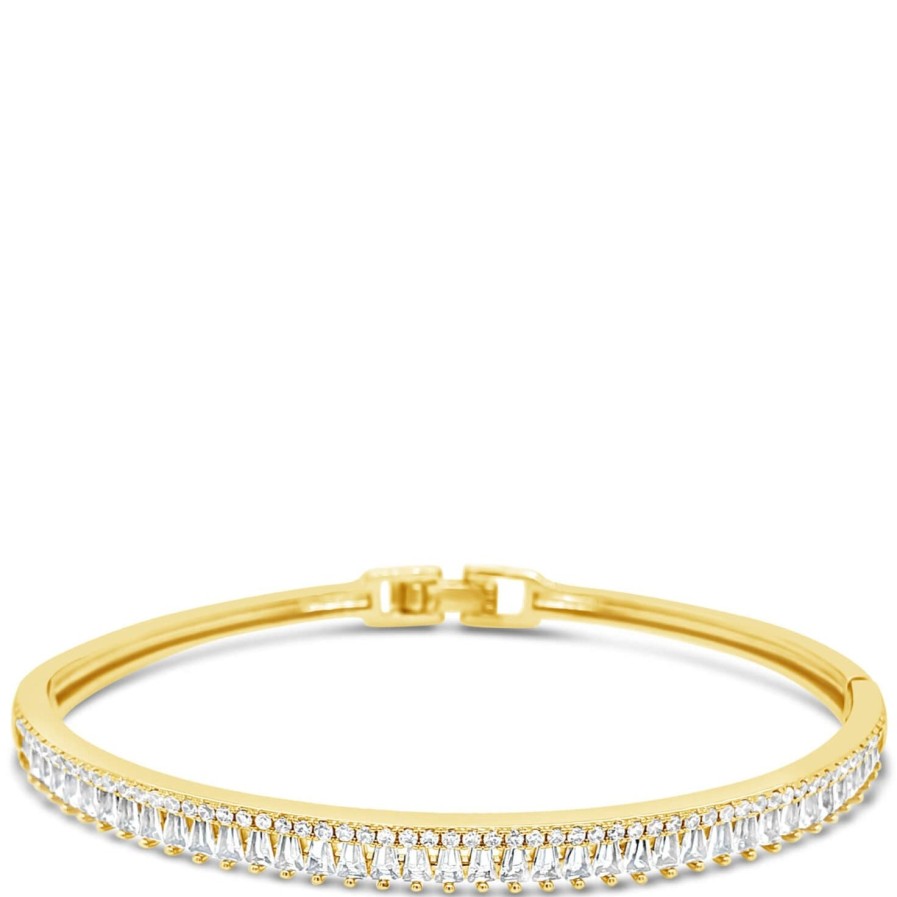 Absolute Absolute Gold & Crystal Baguette Bangle Best