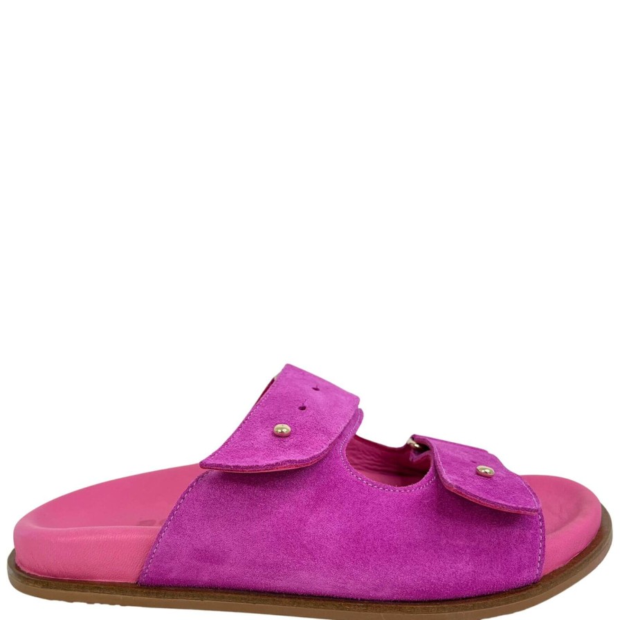 Adesso Adesso Isra Slip On Flat Mules - Pink Best