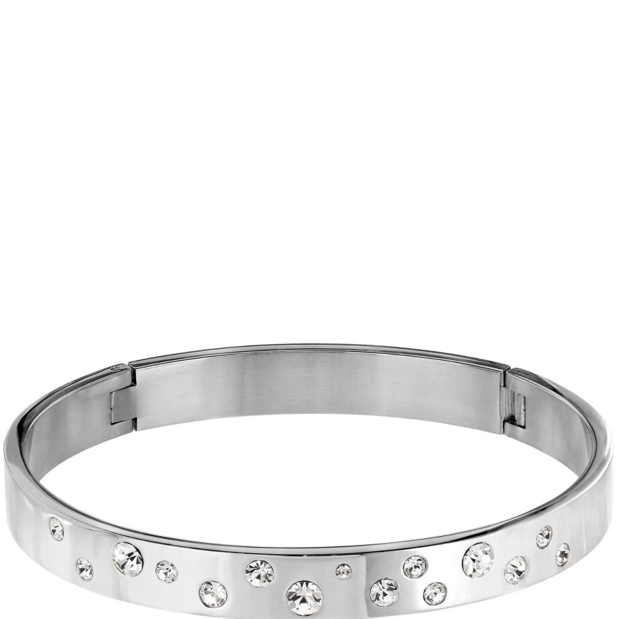 Dyrberg Kern Dyrberg Kern Clare Silver Bangle - Crystal Clearance