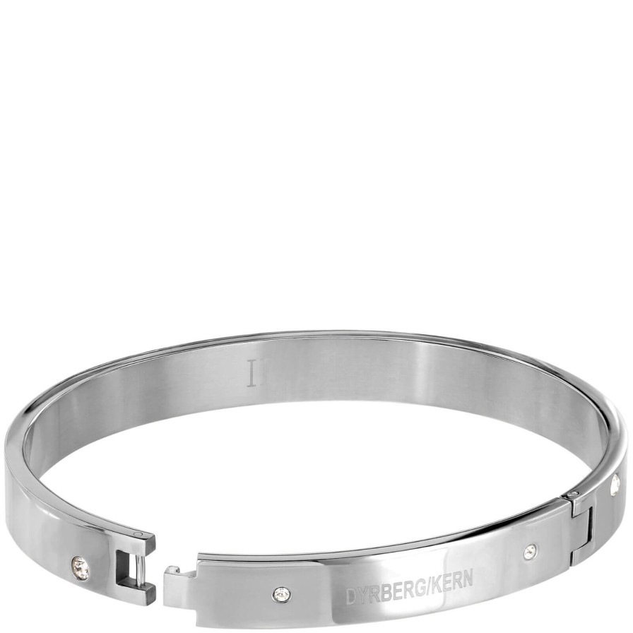 Dyrberg Kern Dyrberg Kern Clare Silver Bangle - Crystal Clearance