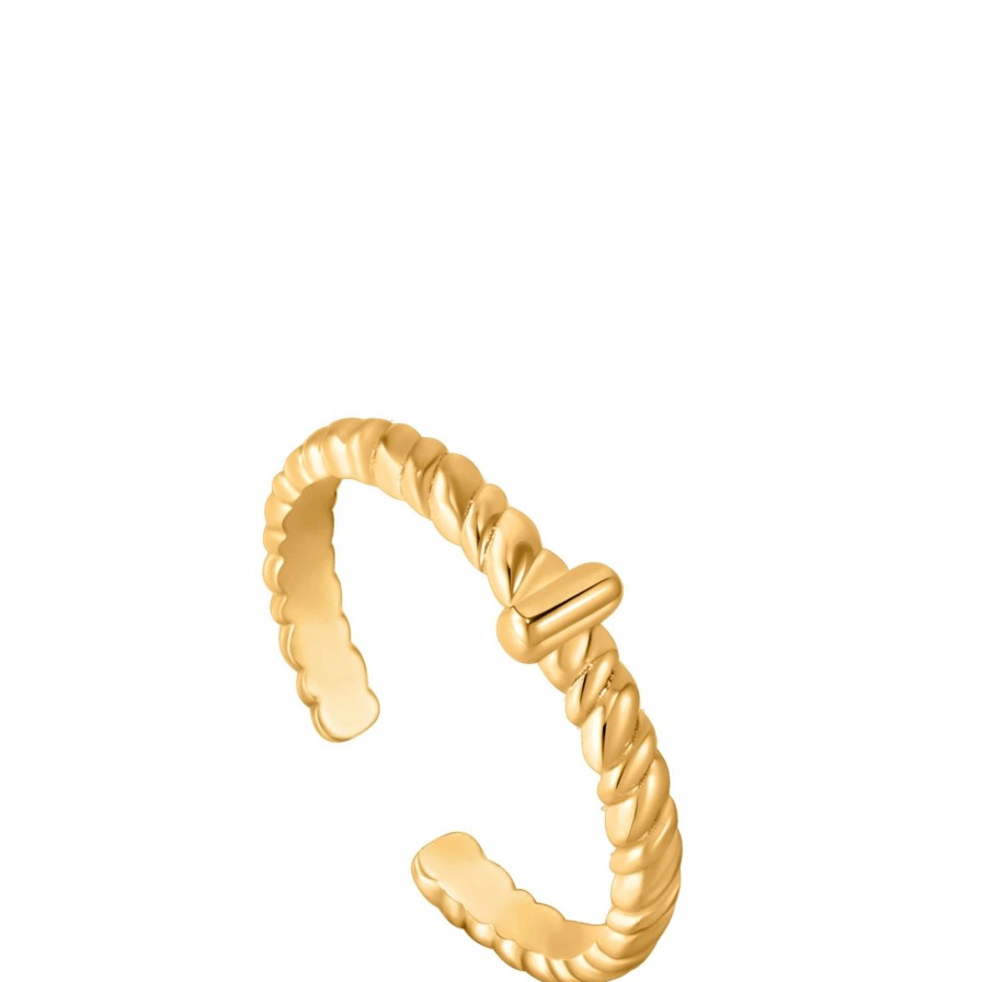 Ania Haie Ania Haie Rope Twist Gold Ring Wholesale