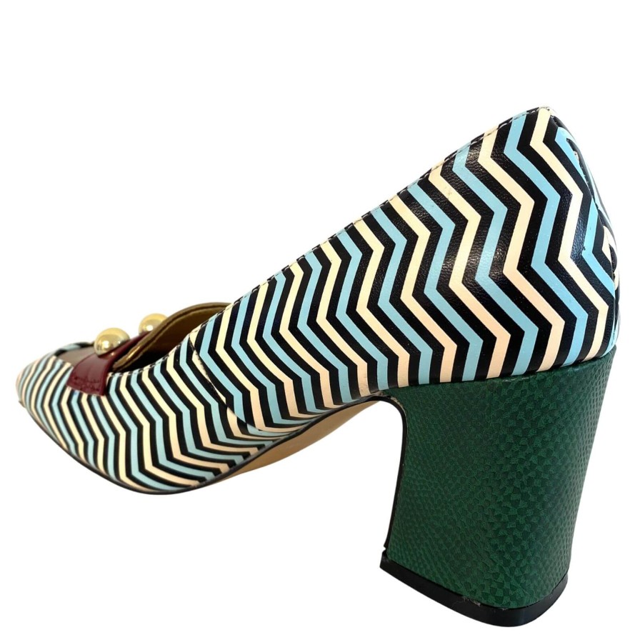 Dancing Matilda Dancing Matilda Zig Zag Block Heel Loafers Hot