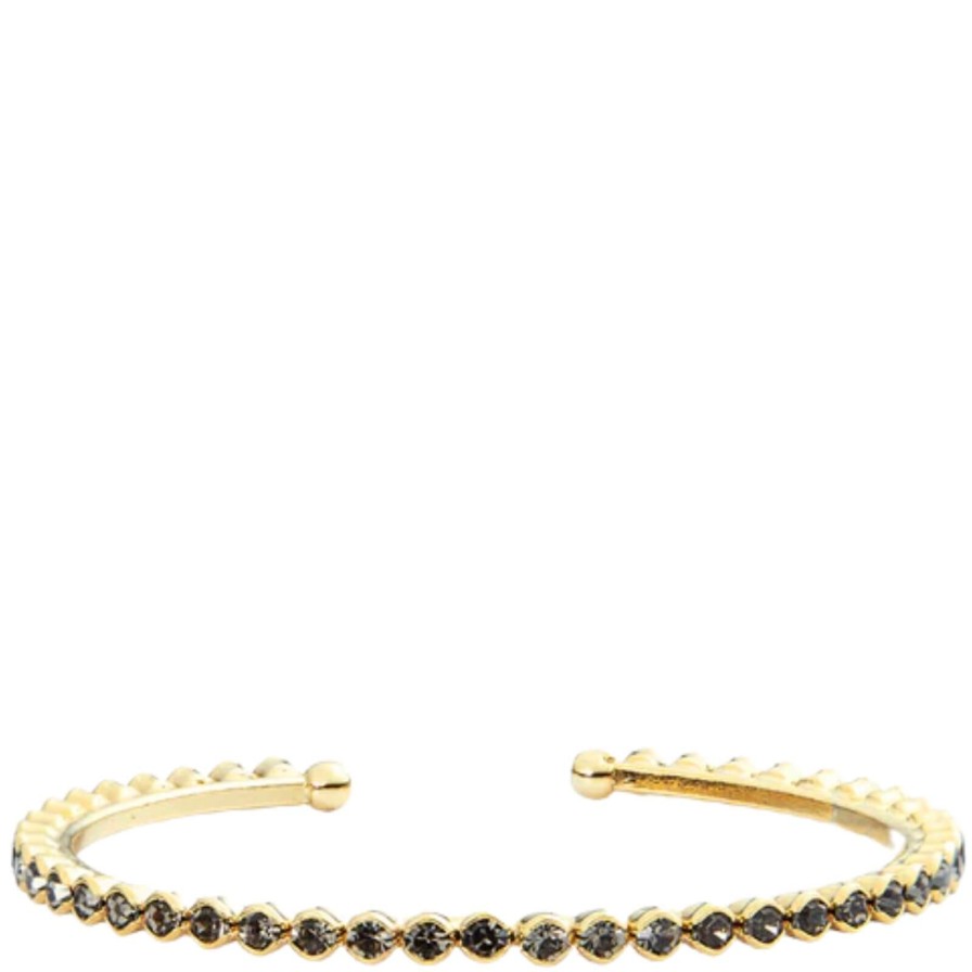 Caroline Svedbom Caroline Svedbom Gold Siri Bangle - Black Diamond Clearance