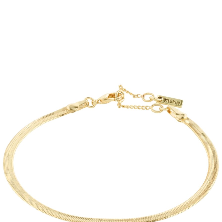 Pilgrim Pilgrim Joanna Gold Flat Snake Chain Bracelet Wholesale