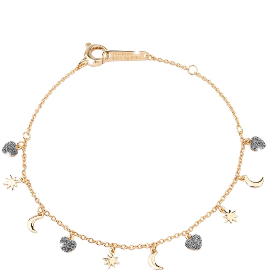 Rebecca Jolie Rebecca Jolie Star & Moon Gold Bracelet Online