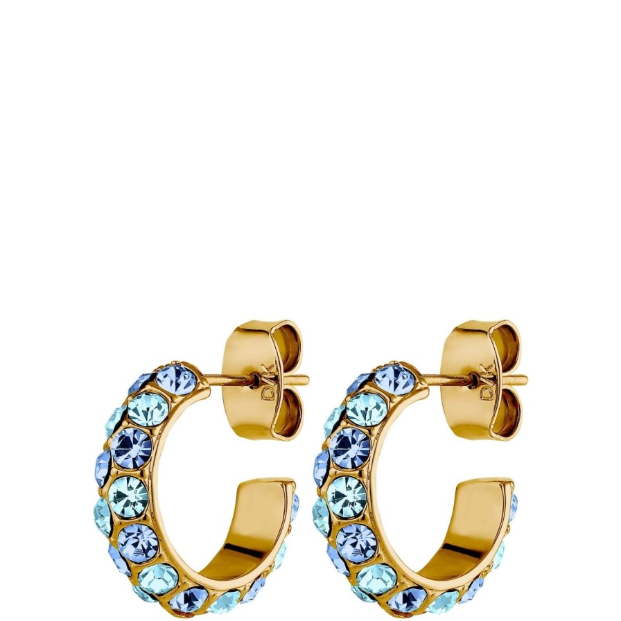 Dyrberg Kern Dyrberg Kern Heidi Gold Earrings - Aqua Blue Clearance