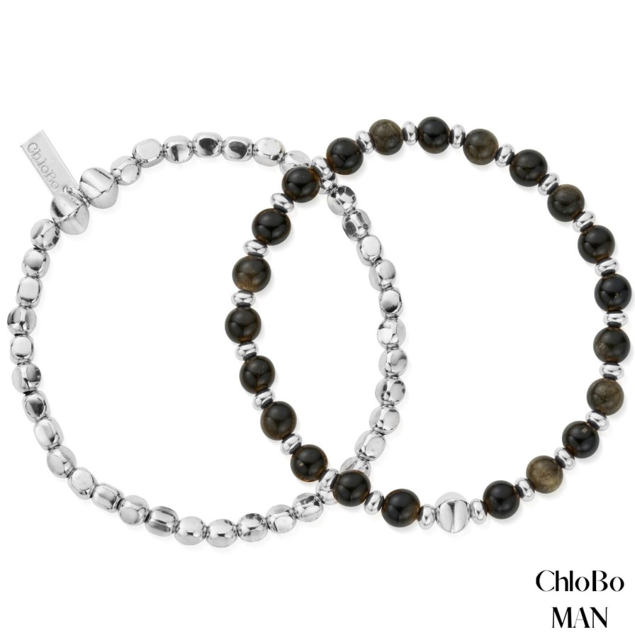 ChloBo MAN Chlobo Man - Golden Obsidian Style Bracelet Set Best