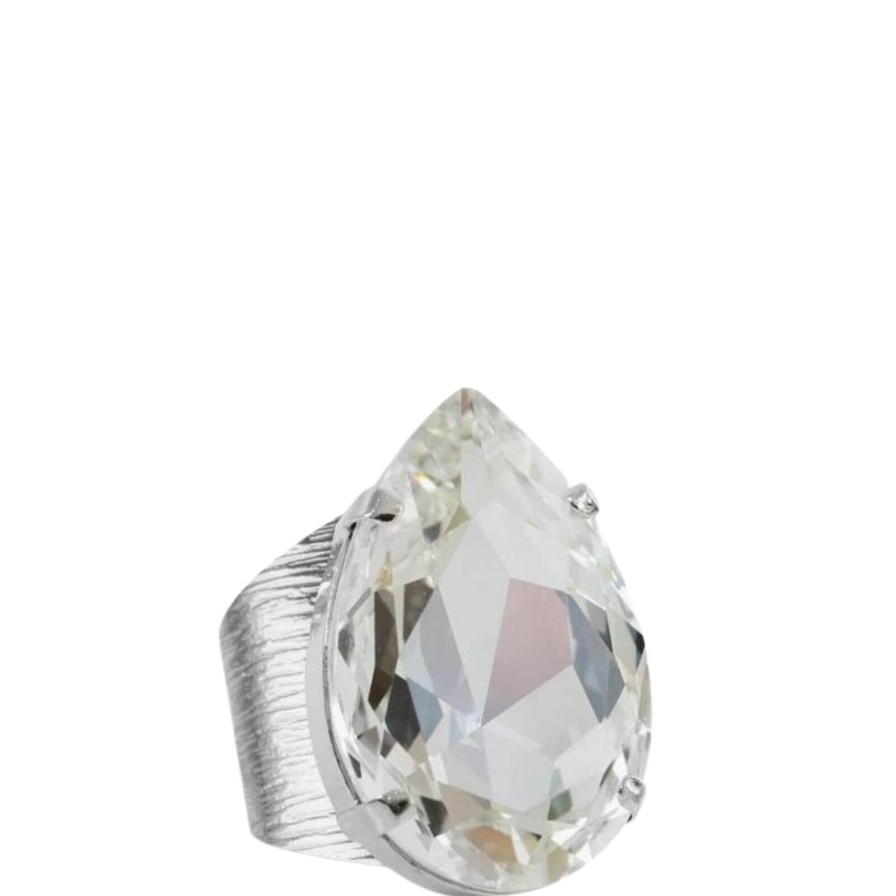 Caroline Svedbom Caroline Svedbom Silver Perfect Drop Ring - Clear Crystal Wholesale