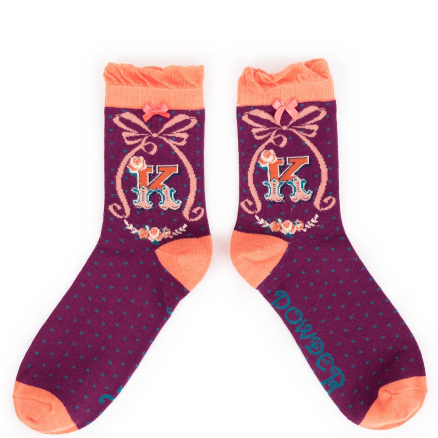 Powder Powder Initial K Ankle Socks Online