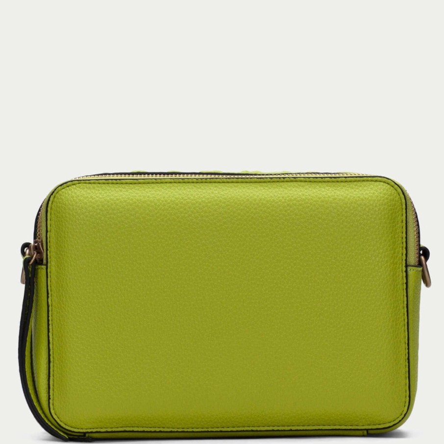 Hispanitas Hispanitas Lime Green Leather Branded Crossbody Strap Bag Clearance