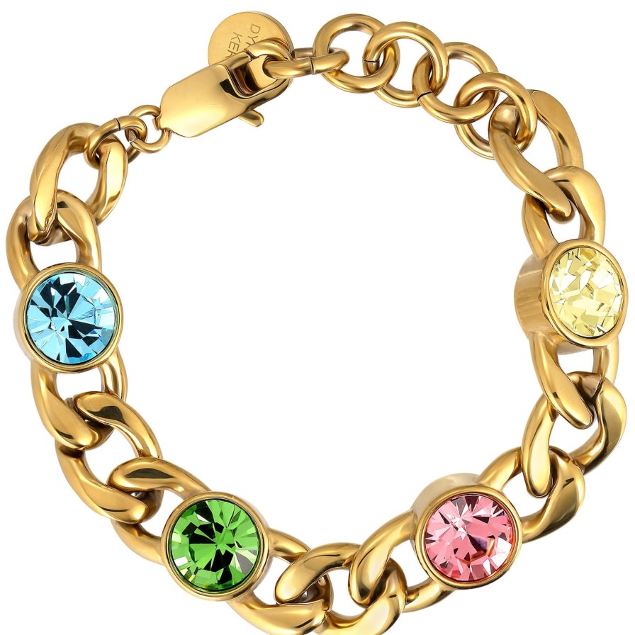 Dyrberg Kern Dyrberg Kern Ariane Gold Curb Chain Bracelet - Pastel Clearance