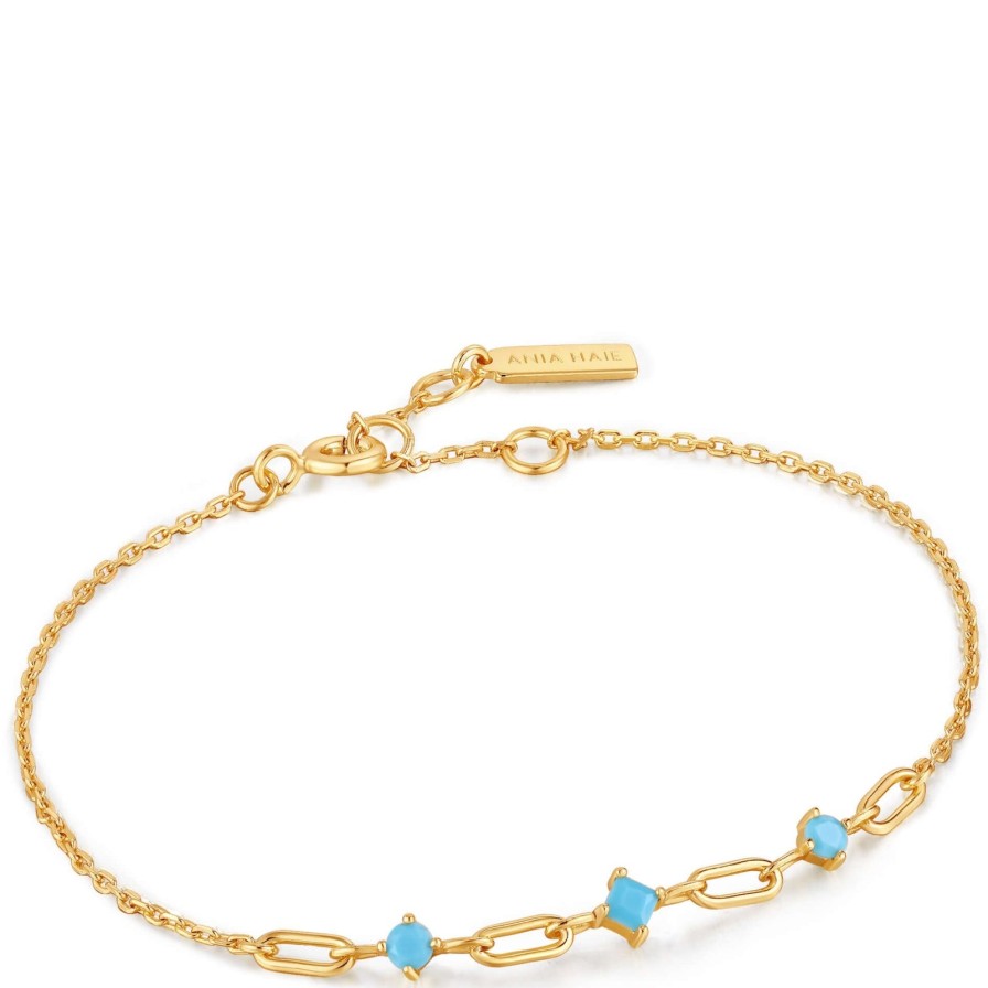 Ania Haie Ania Haie Into The Blue Turquoise Gold Bracelet Hot