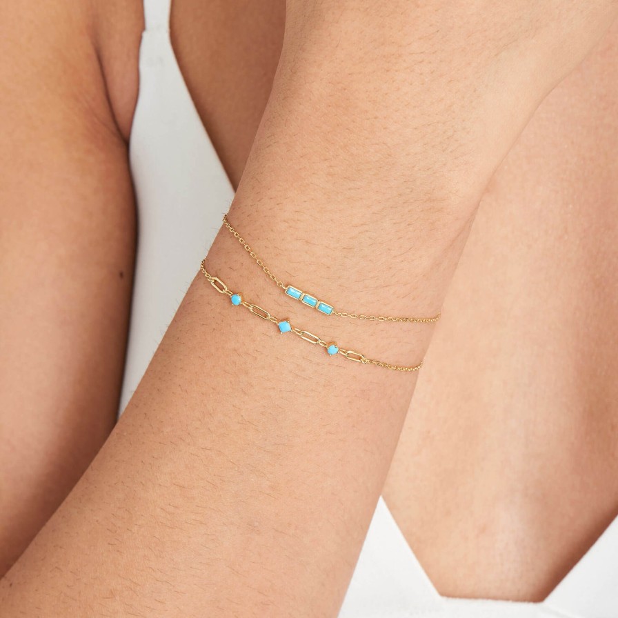 Ania Haie Ania Haie Into The Blue Turquoise Gold Bracelet Hot