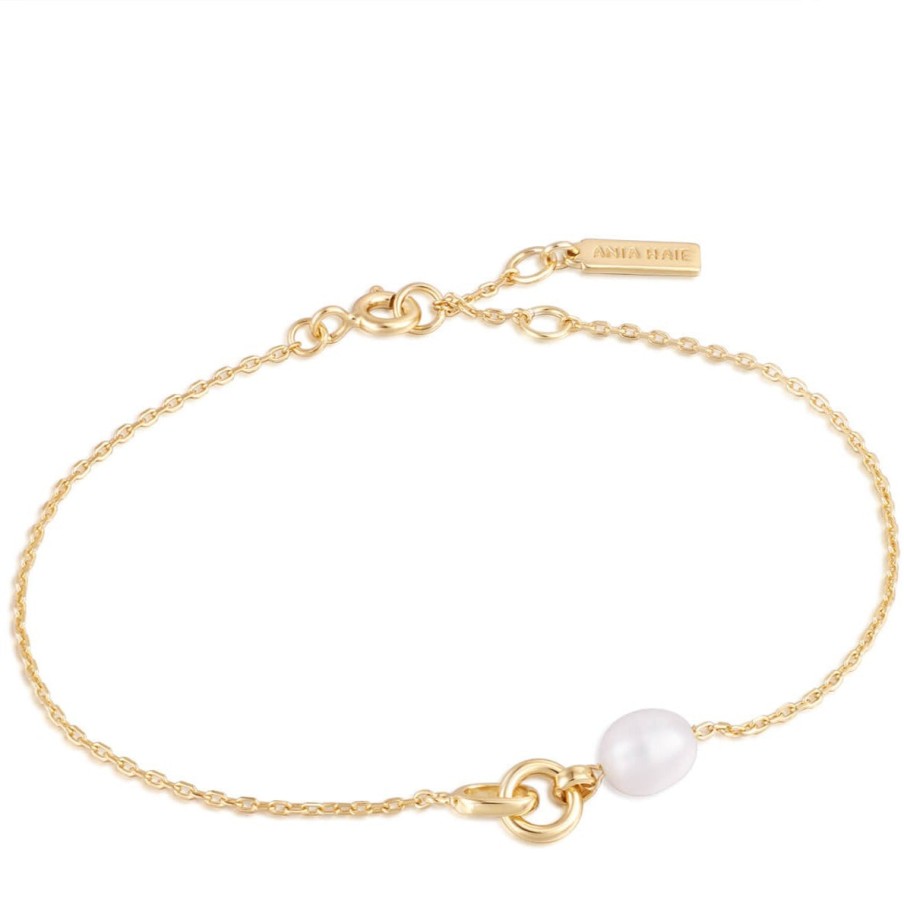 Ania Haie Ania Haie Pearl Link Gold Bracelet Hot