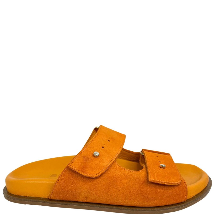 Adesso Adesso Isra Slip On Flat Mules - Orange Wholesale