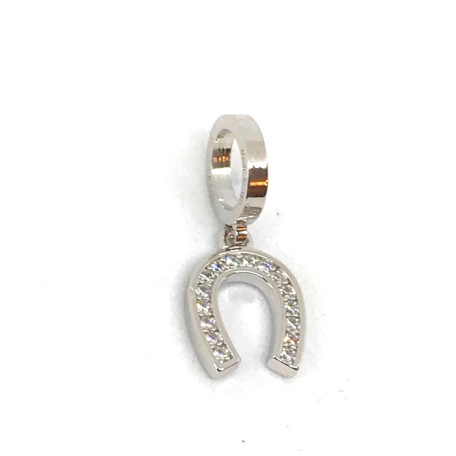 Rebecca My World Rebecca Silver Sparkle Horseshoe Charm Wholesale