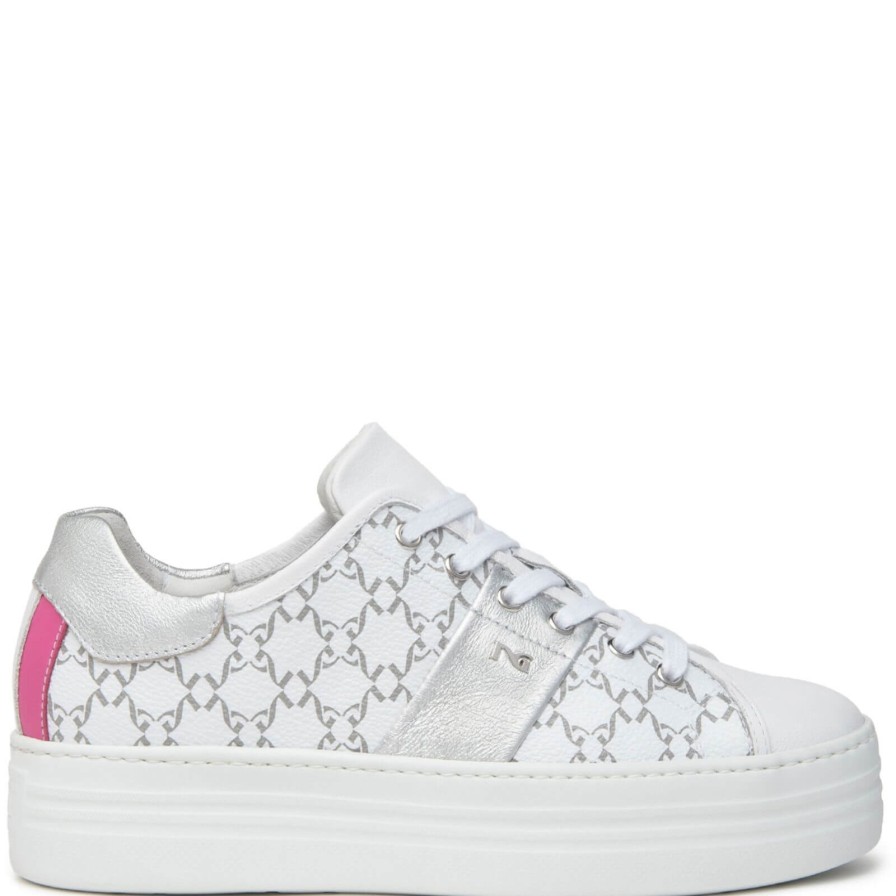 Nero Giardini Nerogiardini White Patterned Sneakers Best