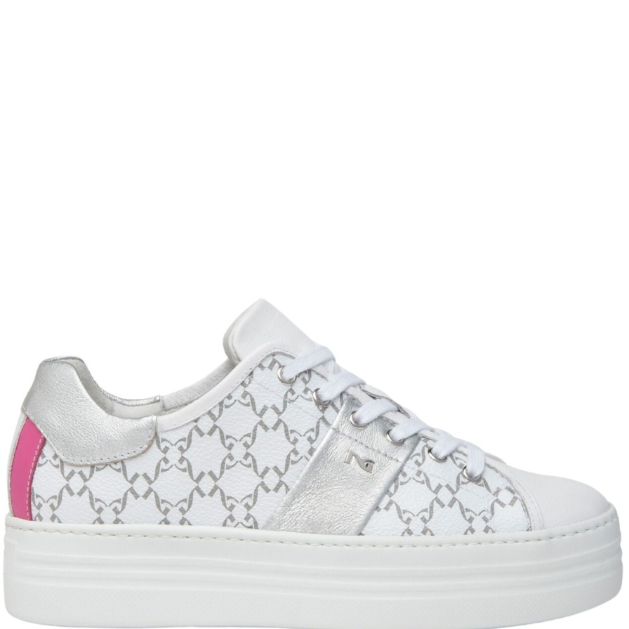 Nero Giardini Nerogiardini White Patterned Sneakers Best