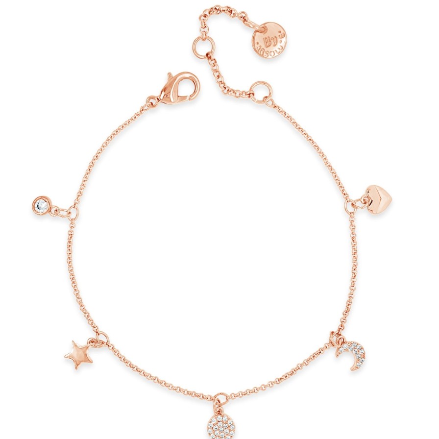 Absolute Absolute Moon & Star Bracelet - Rose Gold Hot