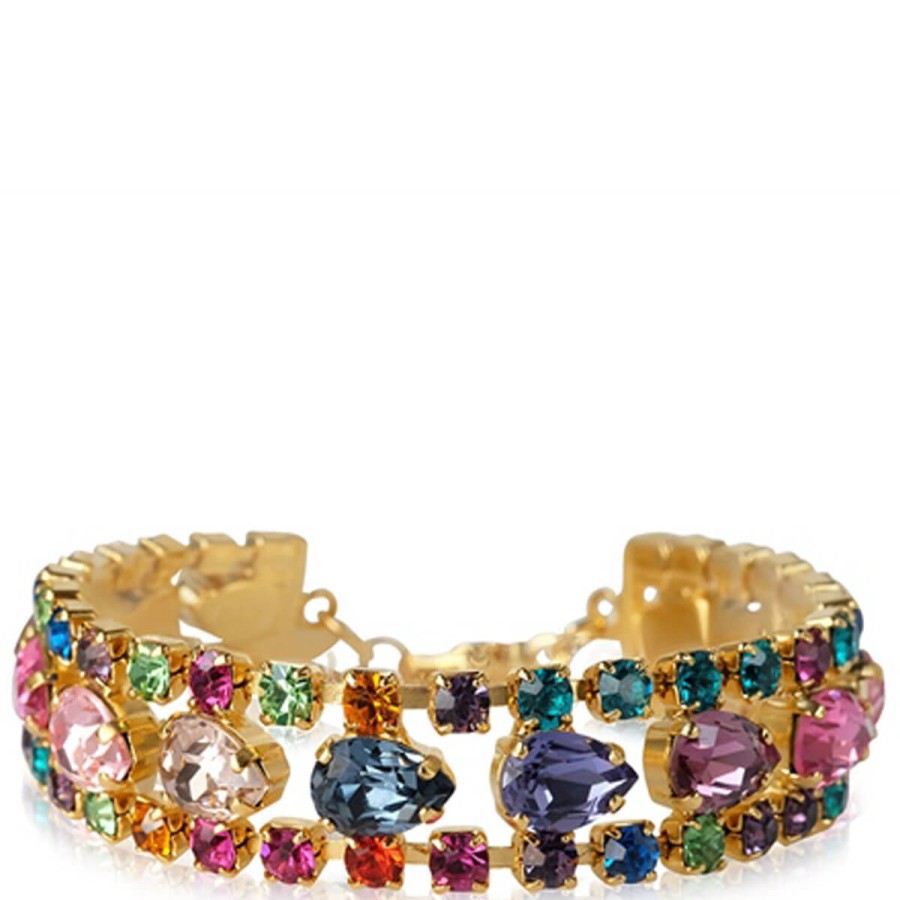 Caroline Svedbom Caroline Svedbom Gold Penelope Bracelet - Rainbow Combo Hot