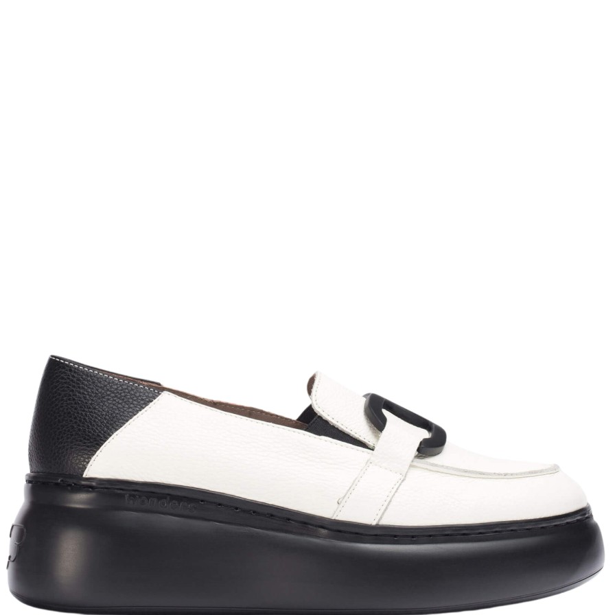 Wonders Wonders Cream Leather Slip On Wedge Shoes Online