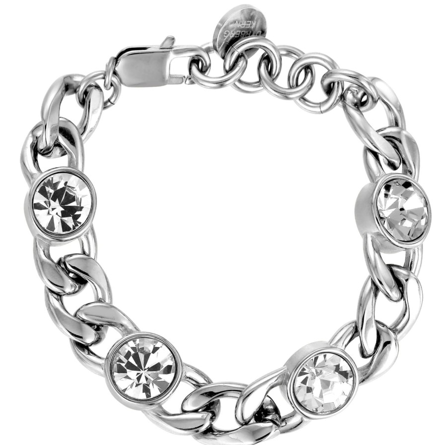 Dyrberg Kern Dyrberg Kern Ariane Silver Curb Chain Bracelet - Clear Best