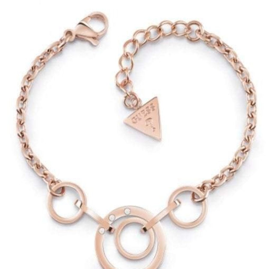 Guess Guess Rose Gold Eternal Circles Bracelet Clearance