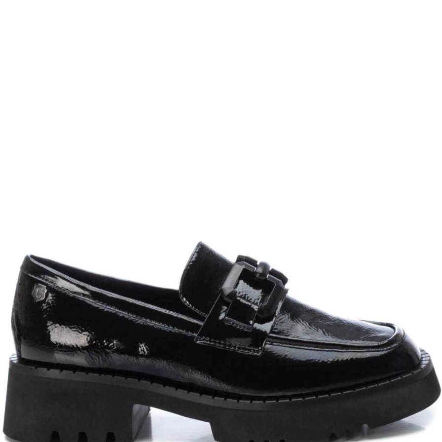 Carmela Carmela Black Patent Leather Chunky Loafers Hot