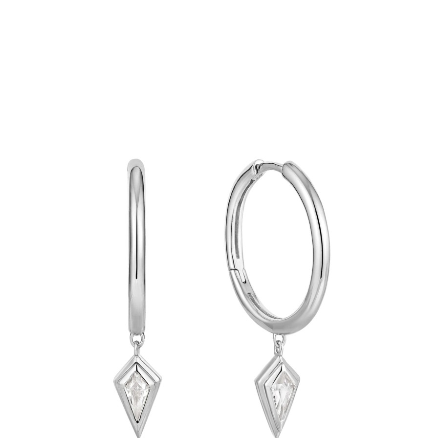 Ania Haie Ania Haie Dance Til Dawn Sparkle Silver Hoop Earrings Clearance