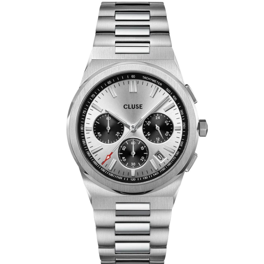 Cluse Cluse Vigoureux Chrono Steel Silver Watch - Silver Online