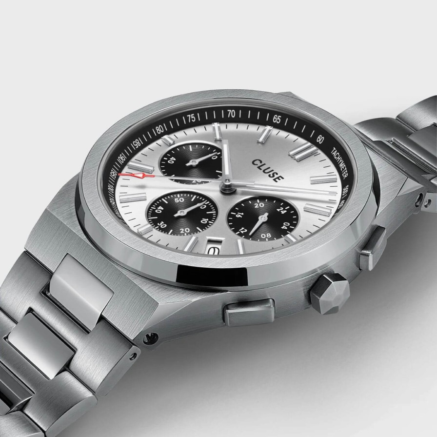 Cluse Cluse Vigoureux Chrono Steel Silver Watch - Silver Online