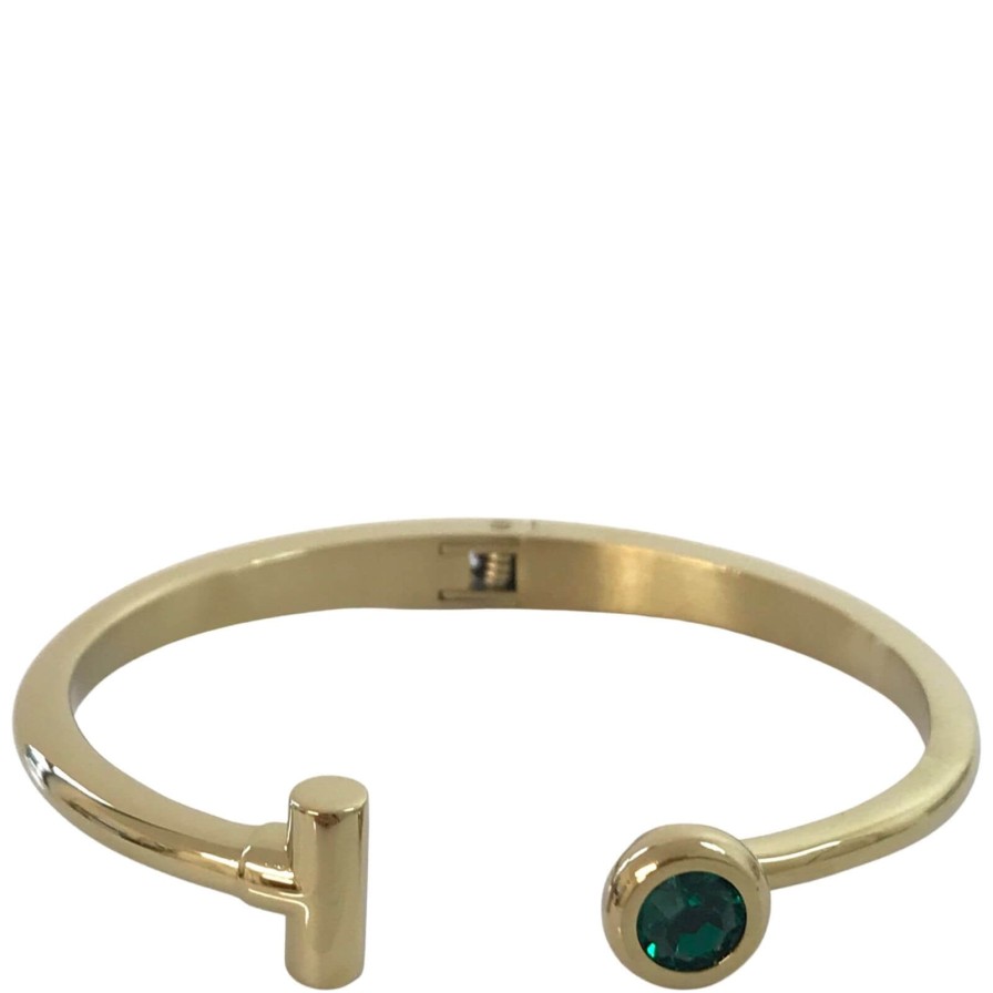 Dyrberg Kern Dyrberg Kern Compliments Gold Bangle & Emerald Joy Topper Best