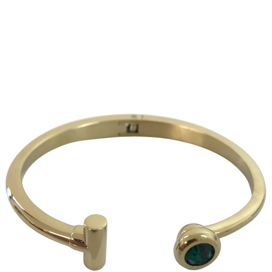 Dyrberg Kern Dyrberg Kern Compliments Gold Bangle & Emerald Joy Topper Best