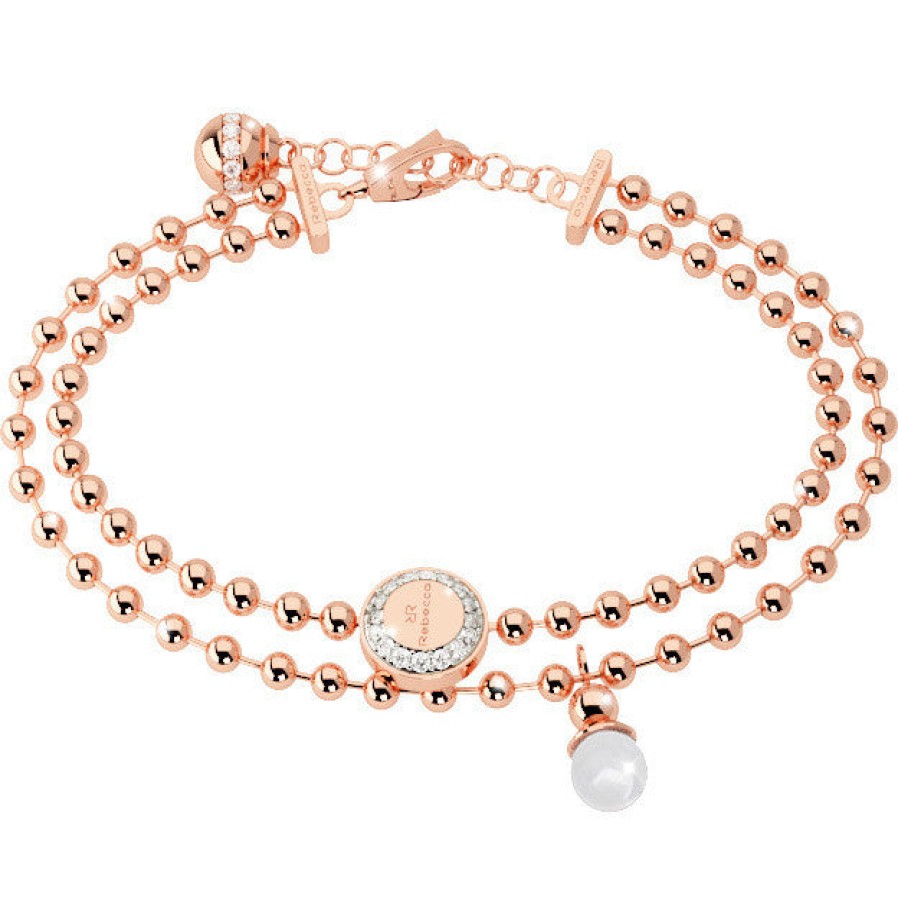 Rebecca Rebecca Hollywood Rose Gold Pearl Bracelet Wholesale