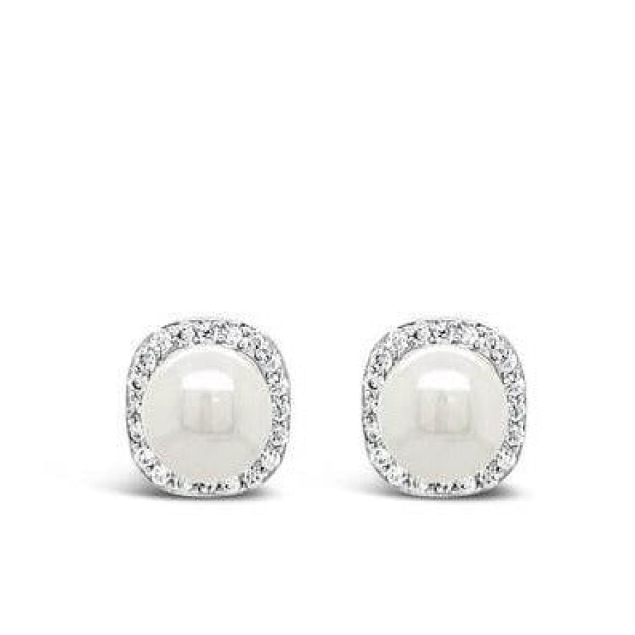 Absolute Absolute Silver Pearl Studs Clearance