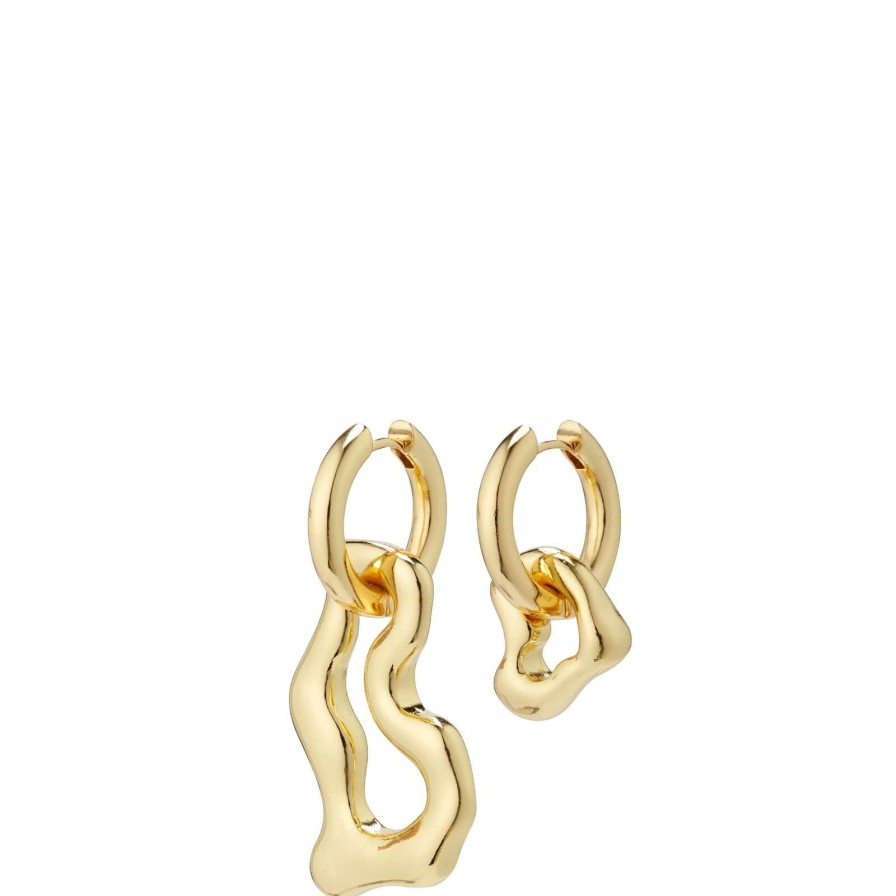 Pilgrim Pilgrim Cloud Gold Chunky Hoop Earrings Hot