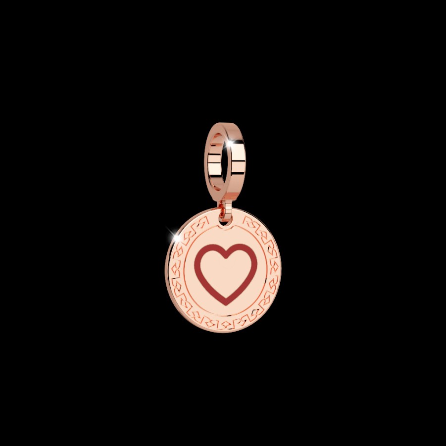 Rebecca My World Rebecca My World Rose Gold Heart Disc Charm Best