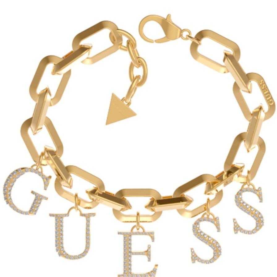 Guess Guess Crystal Harmony Multi Charm Gold Bracelet Best