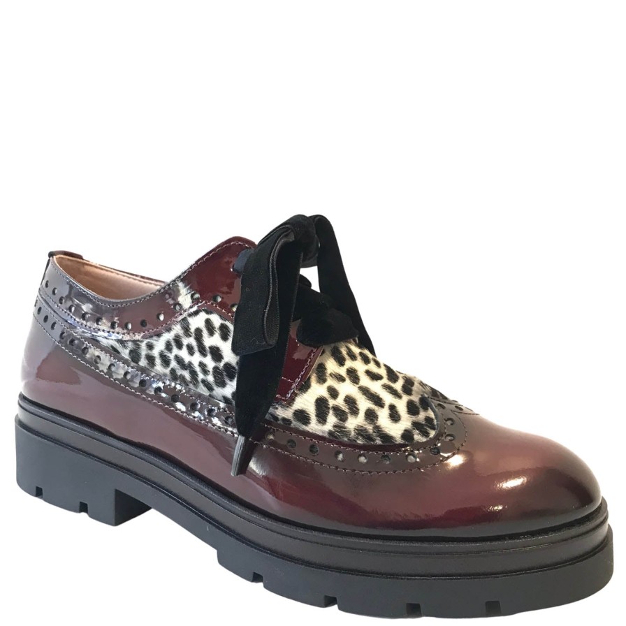 Jose Saenz Jose Saenz Burgundy Dalmantian Brogues New