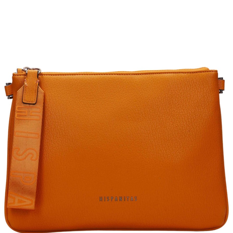 Hispanitas Hispanitas Orange Leather Clutch/Crossbody Bag Wholesale