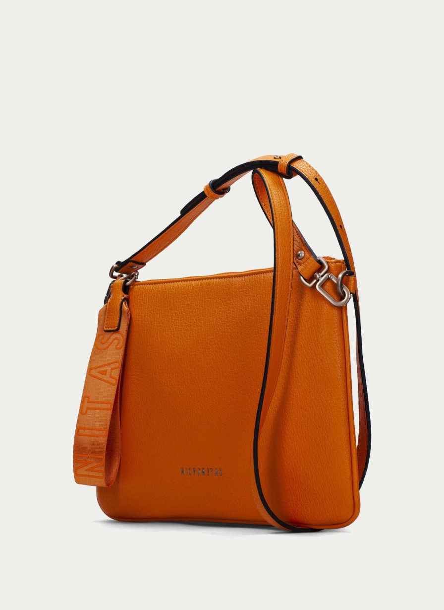 Hispanitas Hispanitas Orange Leather Clutch/Crossbody Bag Wholesale