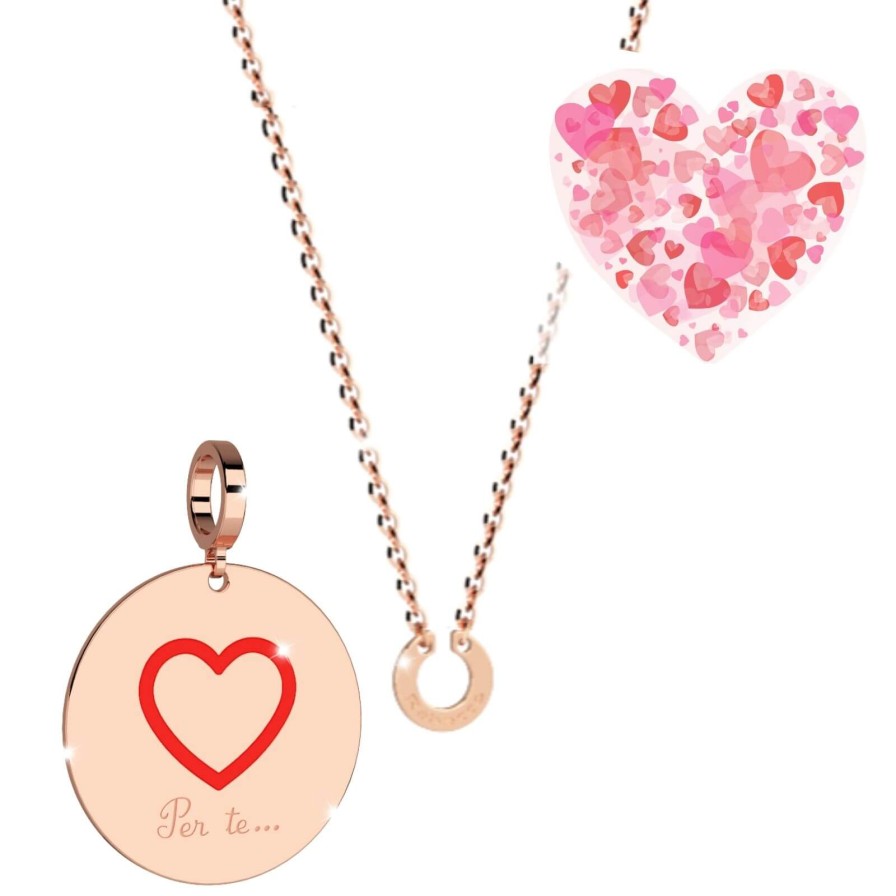 Rebecca My World Rebecca My World Rose Gold Valentines Necklace Set New