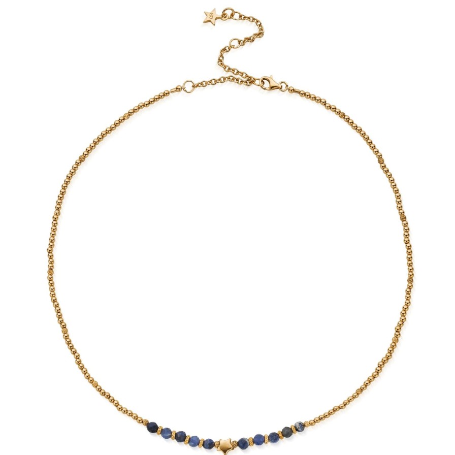 ChloBo Chlobo Midnight Star Sodalite Necklace - Gold Clearance