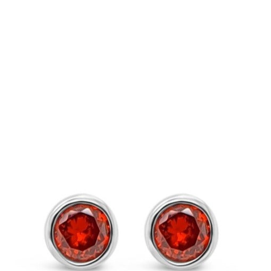 Absolute Absolute Sterling Silver Birthstone Earrings - January Hot