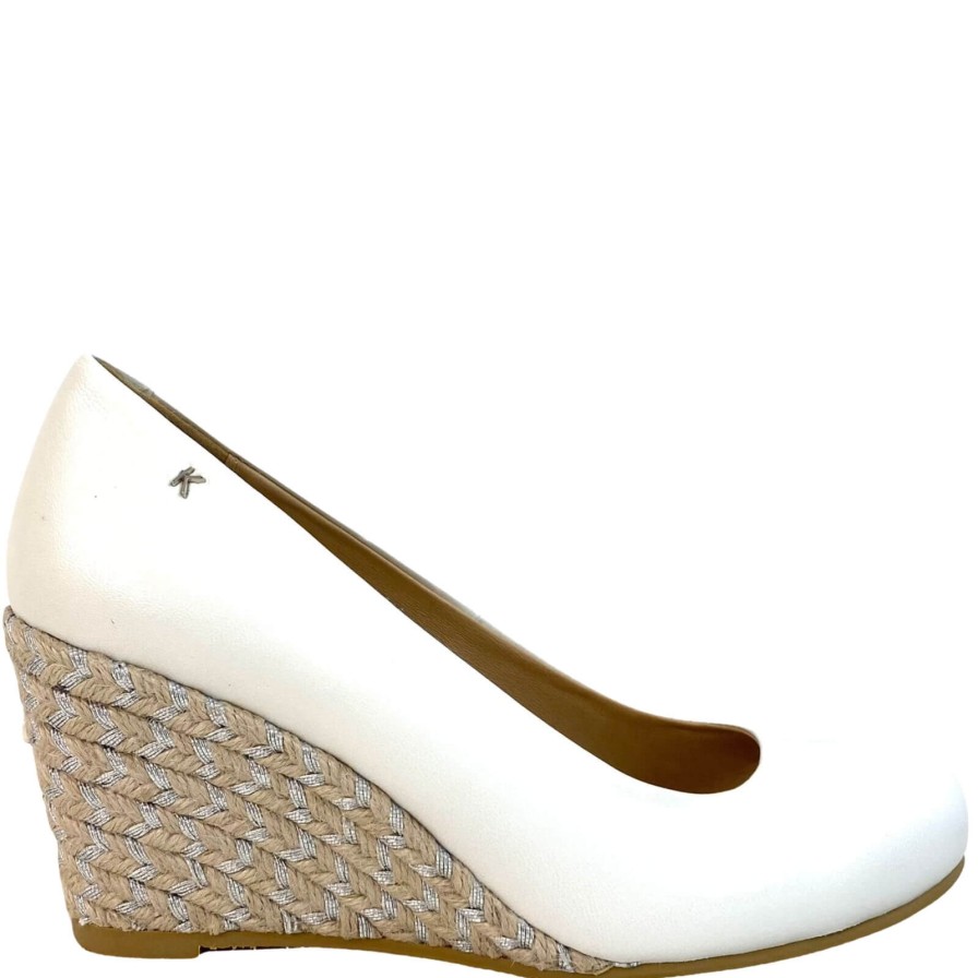 Kate Appleby Kate Appleby Marina White Wedge Shoes Clearance