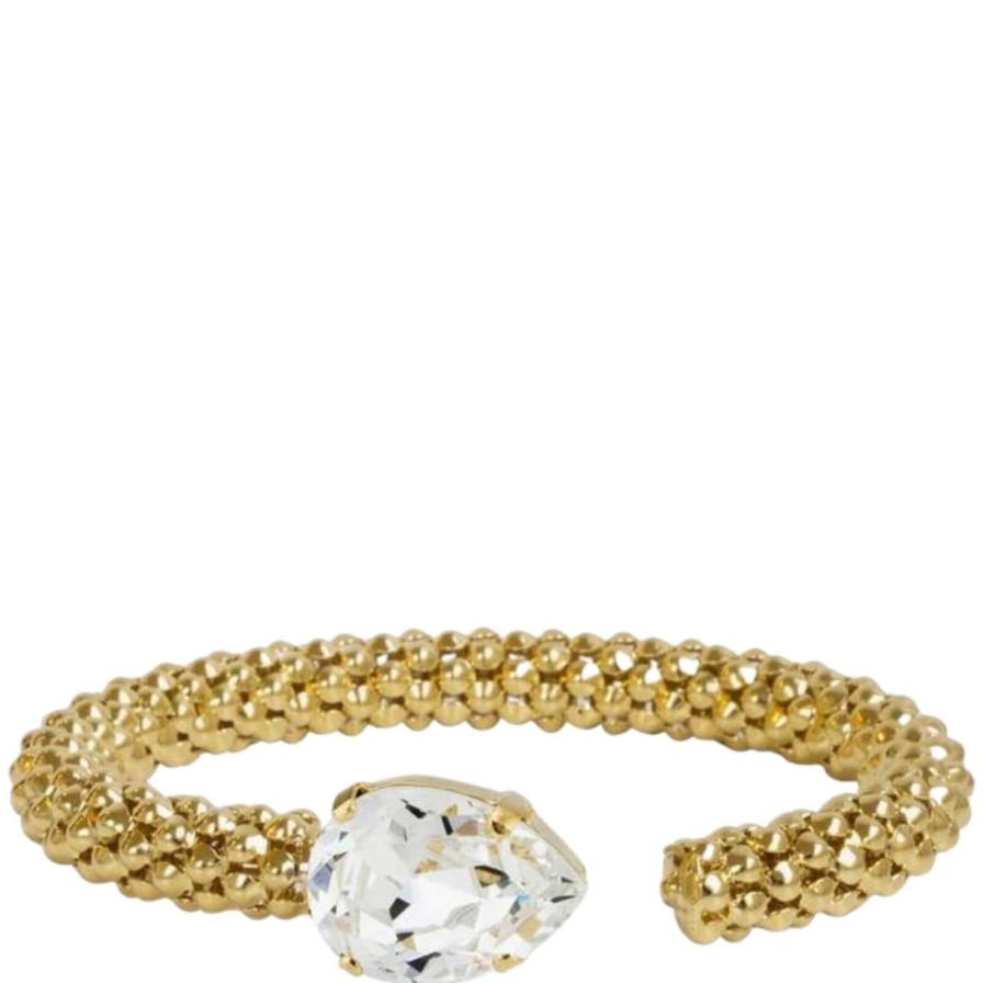 Caroline Svedbom Caroline Svedbom Gold Classic Rope Bangle - Clear Crystal Hot