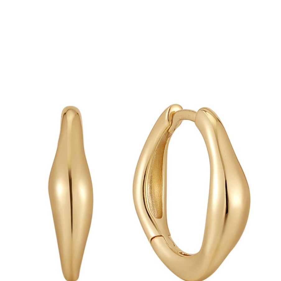 Ania Haie Ania Haie Making Waves Huggie Hoop Gold Earrings Hot