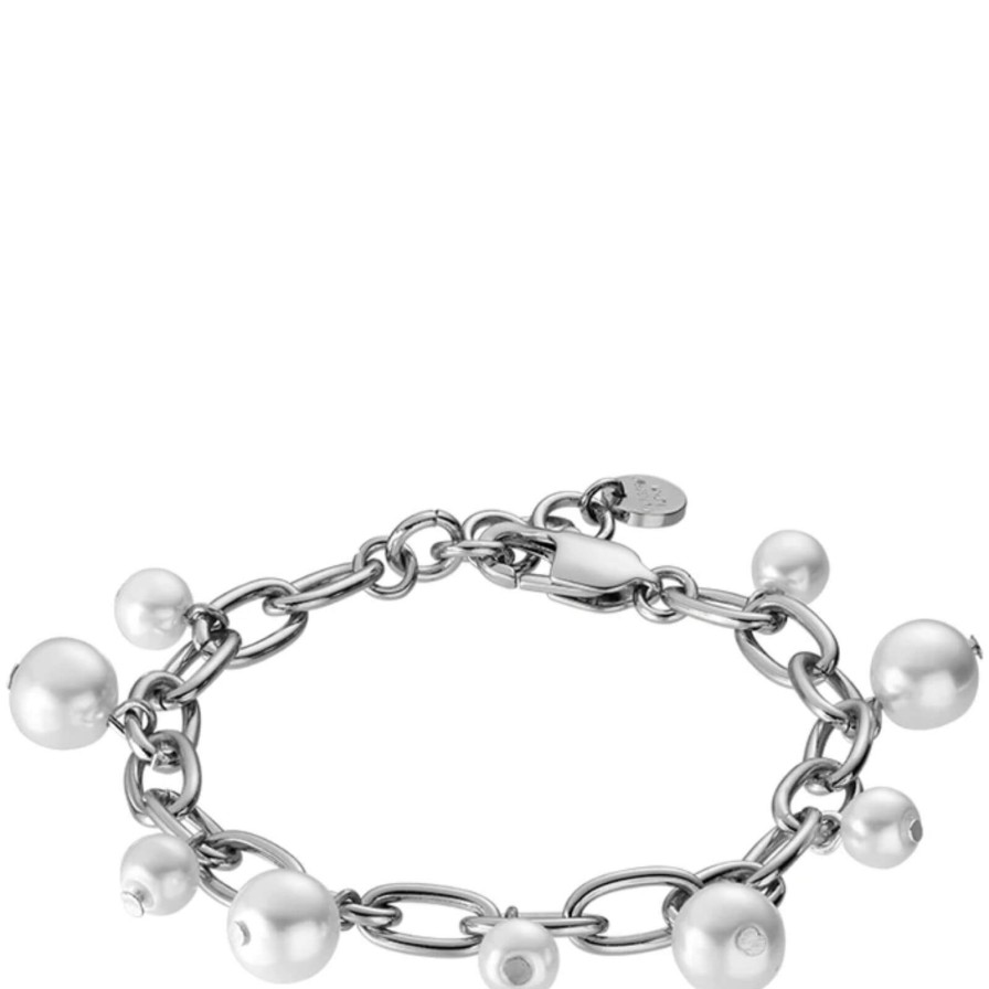 Dyrberg Kern Dyrberg Kern Elena White Pearl Silver Bracelet New