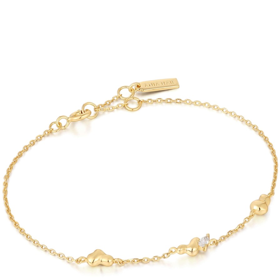 Ania Haie Ania Haie Taking Shape Gold Twisted Wave Chain Bracelet Clearance